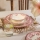 24 darabos porcelán étkészlet, fehér/rózsaszín
