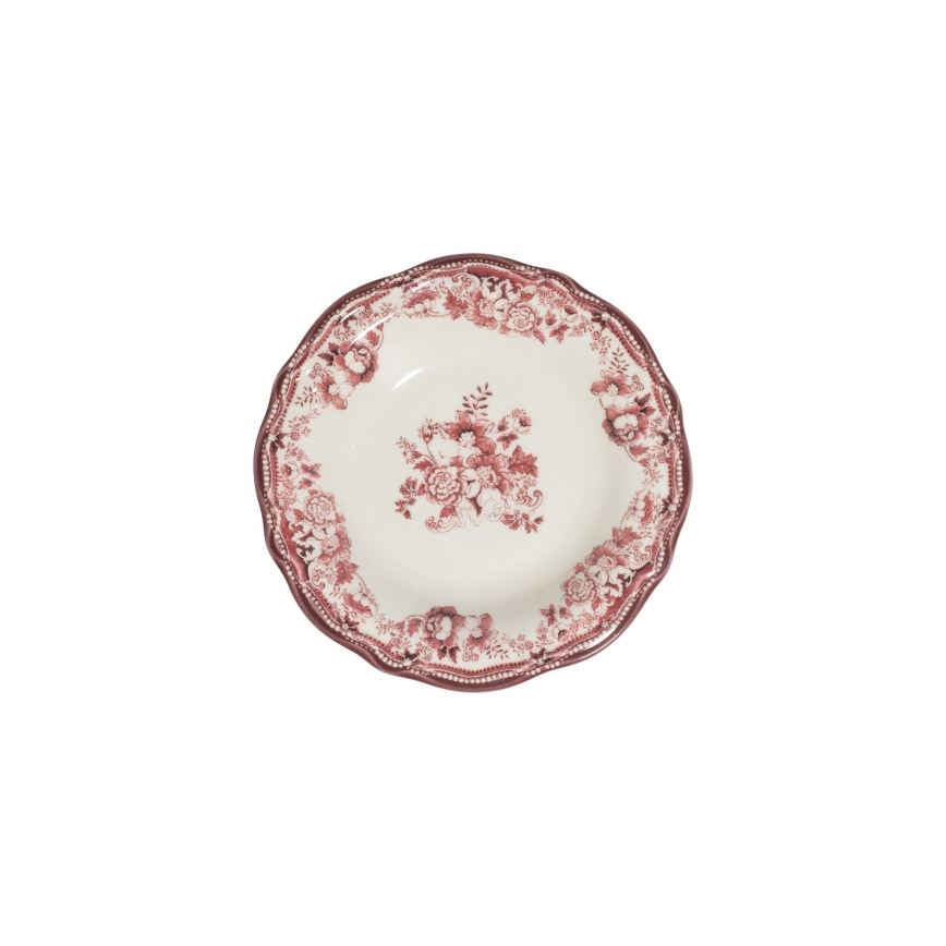 24 darabos porcelán étkészlet, fehér/rózsaszín