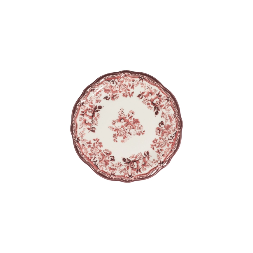 24 darabos porcelán étkészlet, fehér/rózsaszín