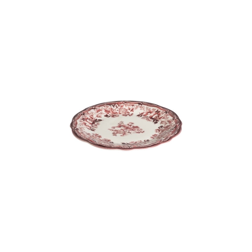 24 darabos porcelán étkészlet, fehér/rózsaszín