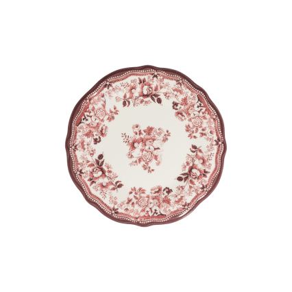 24 darabos porcelán étkészlet, fehér/rózsaszín
