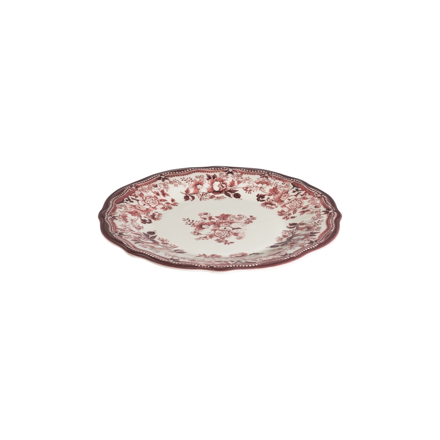 24 darabos porcelán étkészlet, fehér/rózsaszín