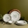 24 darabos porcelán étkészlet fehér/zöld