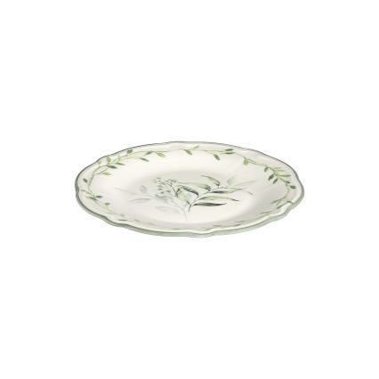 24 darabos porcelán étkészlet fehér/zöld