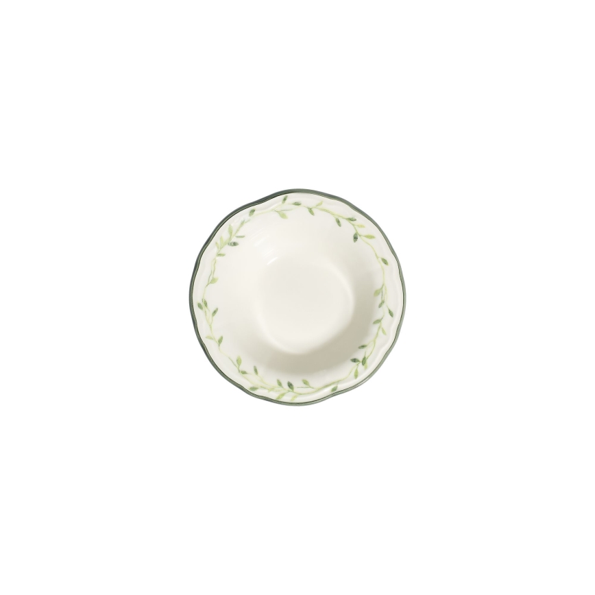 24 darabos porcelán étkészlet fehér/zöld