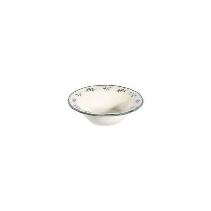 24 darabos porcelán étkészlet, fehér/zöld/piros