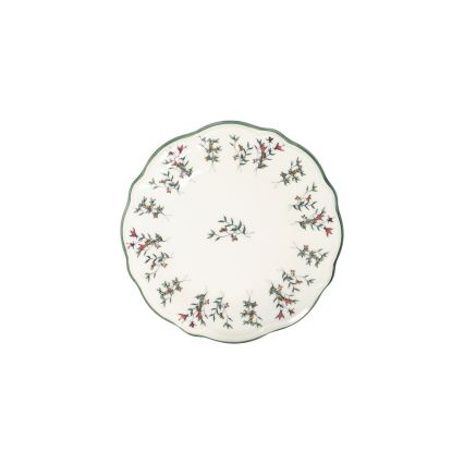 24 darabos porcelán étkészlet, fehér/zöld/piros