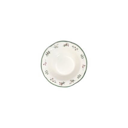 24 darabos porcelán étkészlet, fehér/zöld/piros