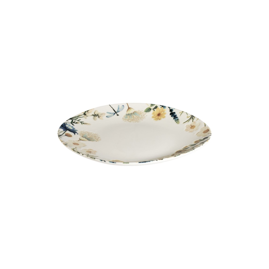 24 darabos színes/barna porcelán étkészlet