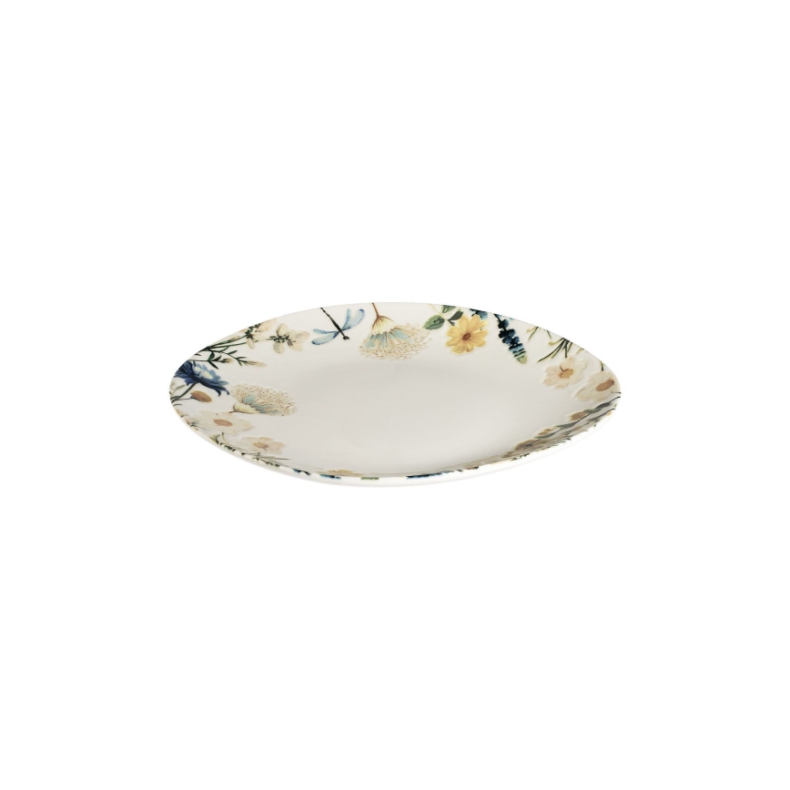 24 darabos színes/kék porcelán étkészlet
