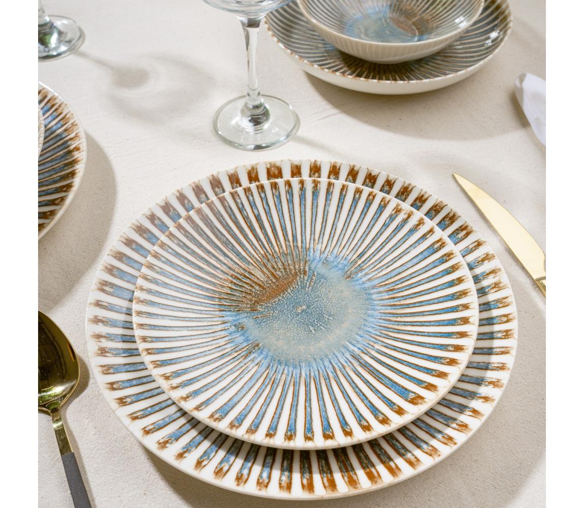 24 darabos színes/porcelán étkészlet 387GRP1354