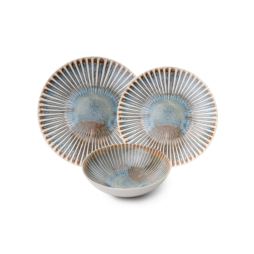 24 darabos színes/porcelán étkészlet