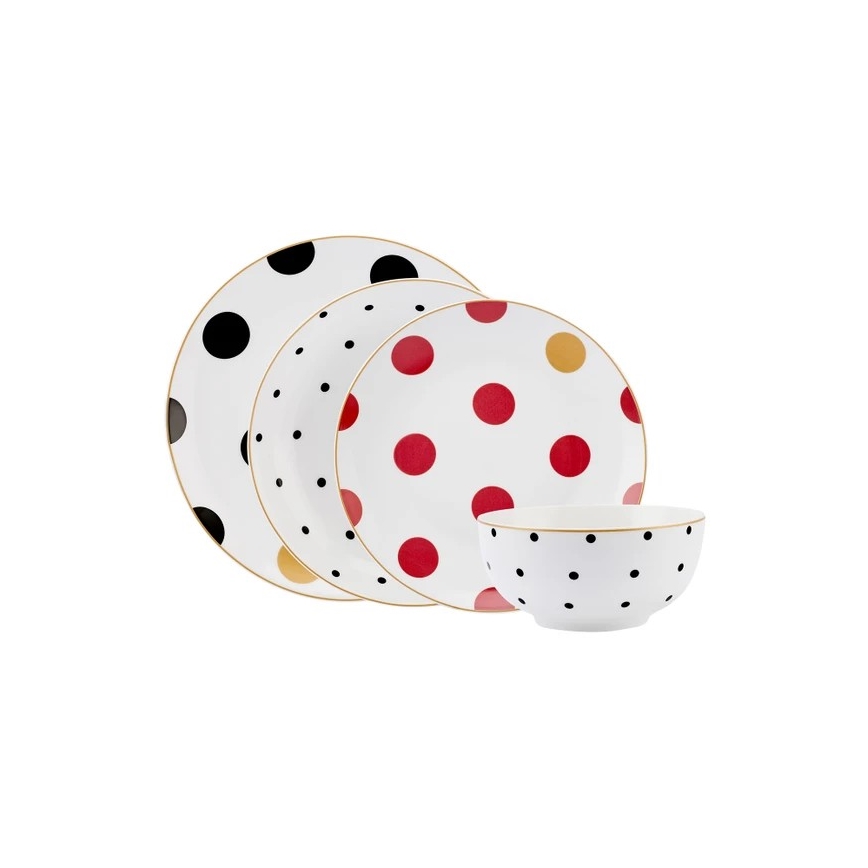 24 darabos színes porcelán étkészlet