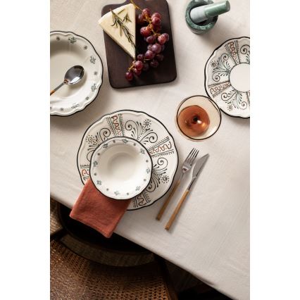 24 darabos színes porcelán étkészlet