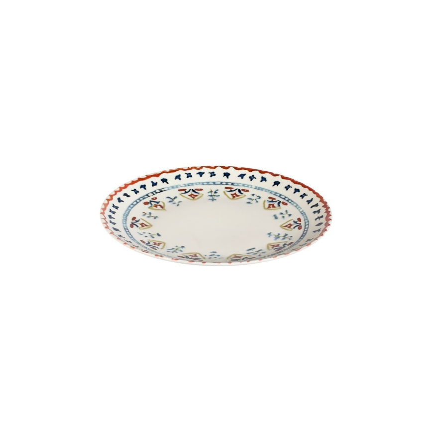 24 darabos színes porcelán étkészlet