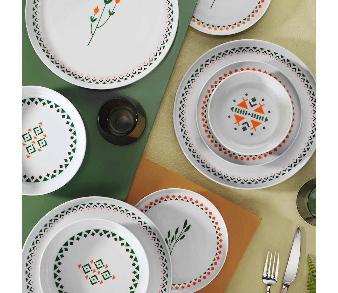 24 darabos színpompás porcelán étkészlet 710KTP3508