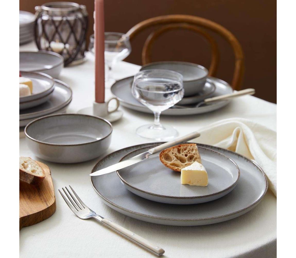 24 darabos szürke porcelán étkészlet 710KTP4514