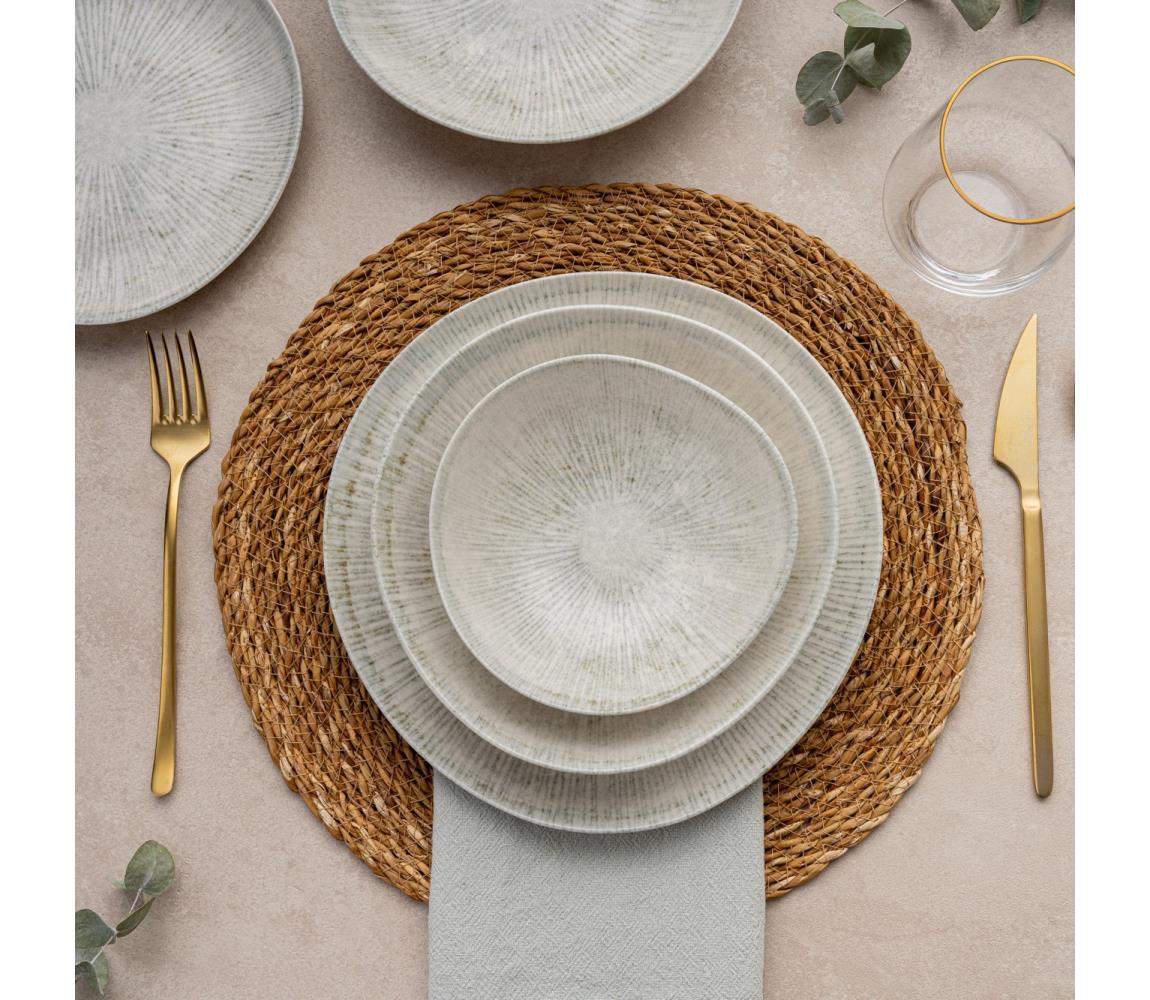 24 darabos szürke porcelán étkészlet 387GRP1364