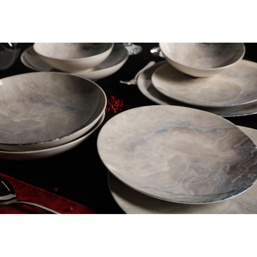 24 részes barna porcelán étkészlet