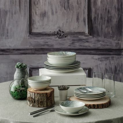 24 részes barna porcelán étkészlet