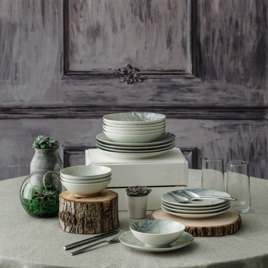 24 részes barna porcelán étkészlet