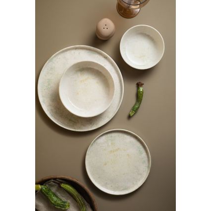 24 részes bézs porcelán étkészlet