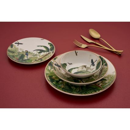 24 részes élénk színű kerámia étkészlet