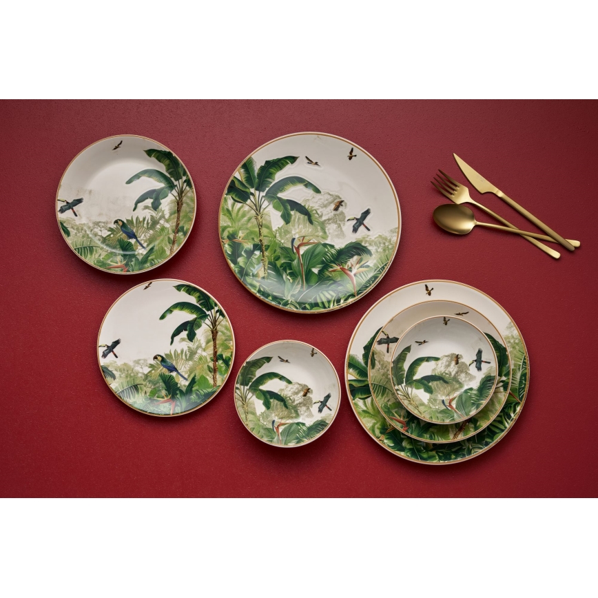 24 részes élénk színű kerámia étkészlet