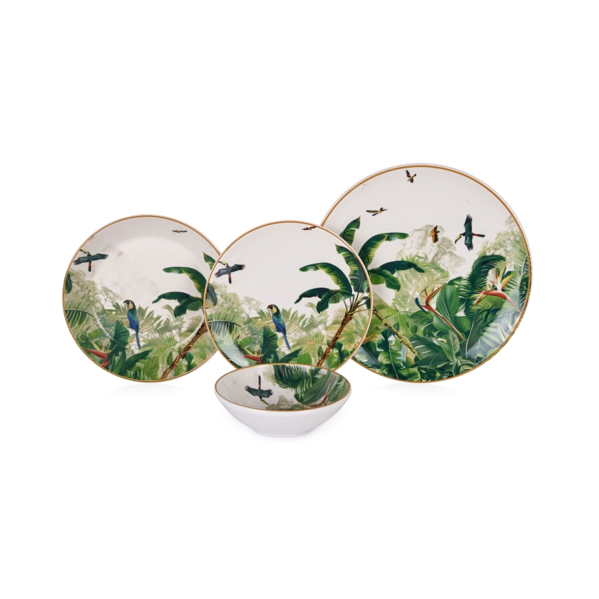 24 részes élénk színű kerámia étkészlet