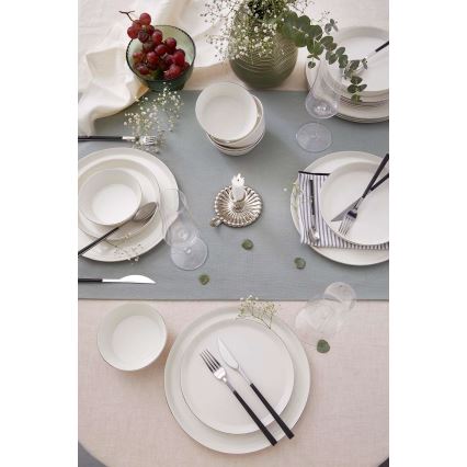 24 részes étkészlet fehér/ezüst/porcelán