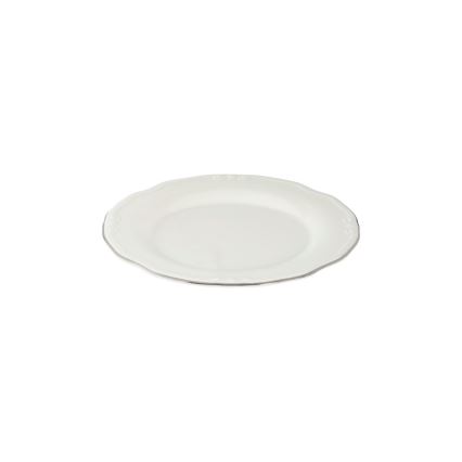 24 részes étkészlet, fehér/ezüst/porcelán