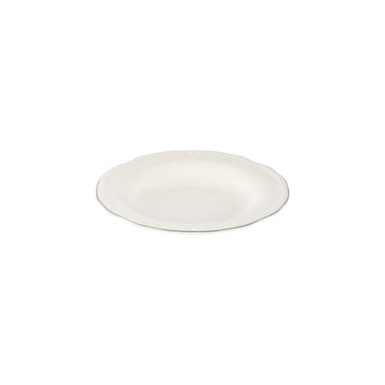 24 részes étkészlet, fehér/ezüst/porcelán