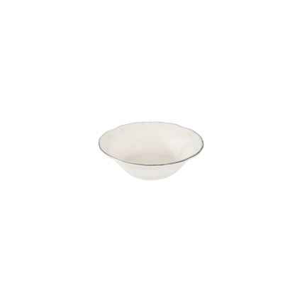 24 részes étkészlet, fehér/ezüst/porcelán