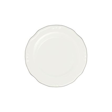24 részes étkészlet, fehér/ezüst/porcelán