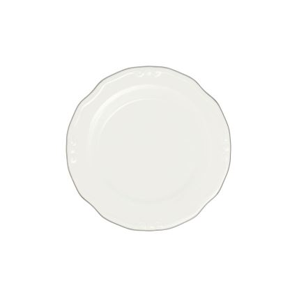 24 részes étkészlet, fehér/ezüst/porcelán