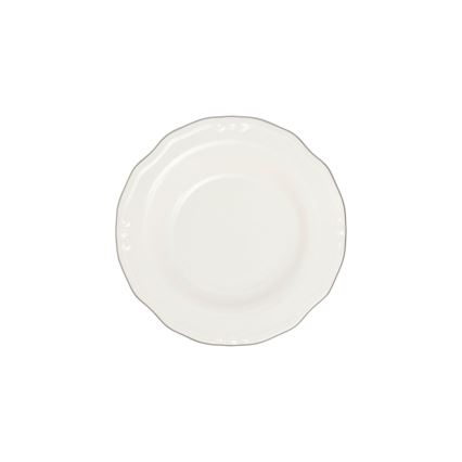 24 részes étkészlet, fehér/ezüst/porcelán