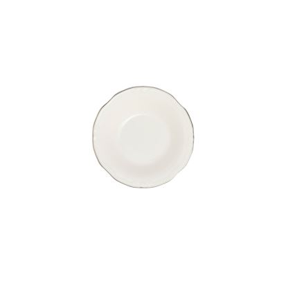 24 részes étkészlet, fehér/ezüst/porcelán