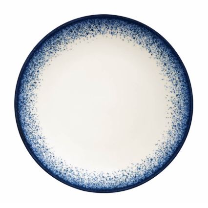 24 részes étkészlet fehér/kék/porcelán