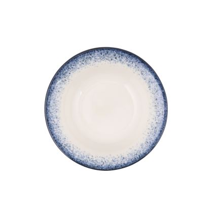 24 részes étkészlet fehér/kék/porcelán