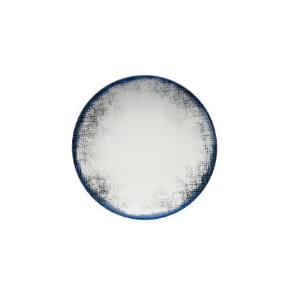 24 részes étkészlet, fehér/kék, porcelán