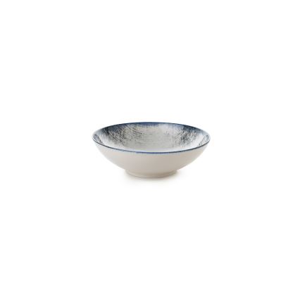 24 részes étkészlet, fehér/kék, porcelán