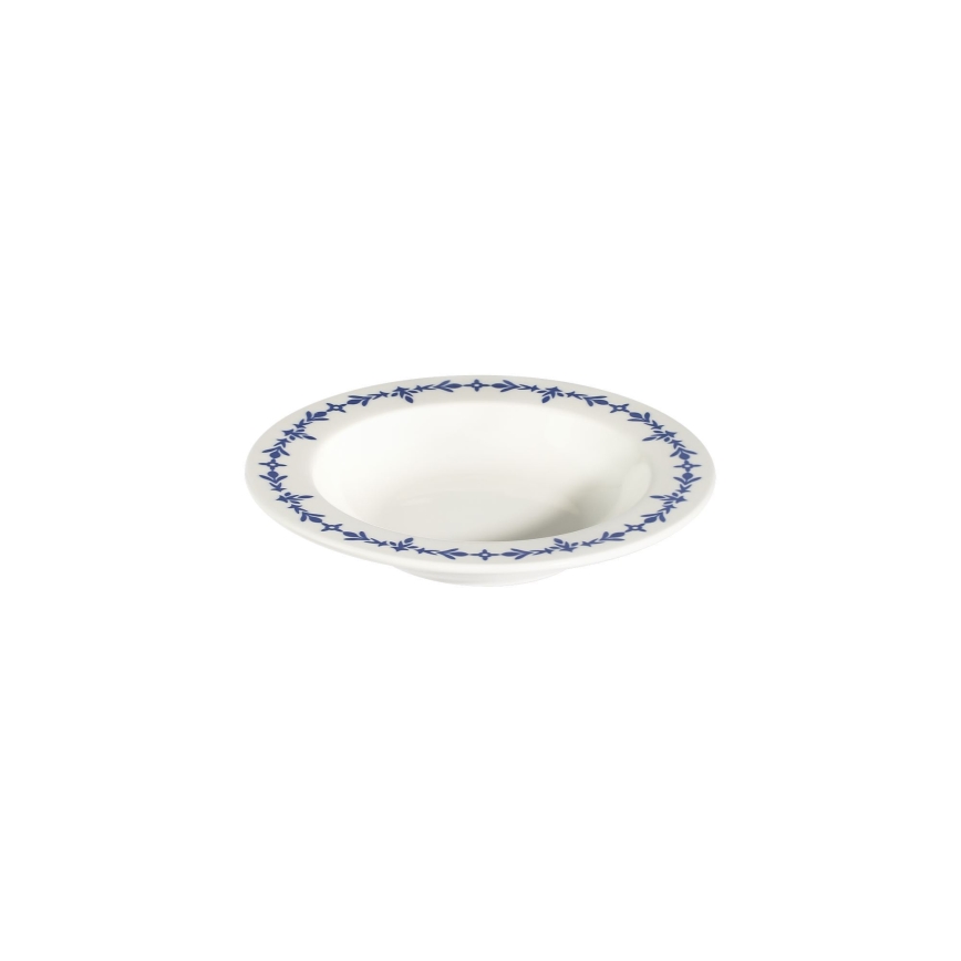 24 részes étkészlet fehér/kék/porcelán