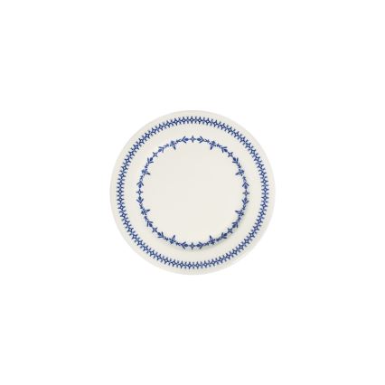 24 részes étkészlet fehér/kék/porcelán