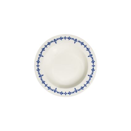 24 részes étkészlet fehér/kék/porcelán