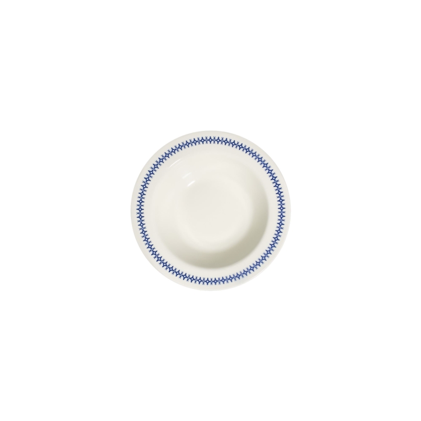 24 részes étkészlet fehér/kék/porcelán