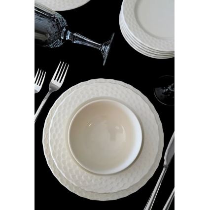 24 részes étkészlet fehér/porcelán