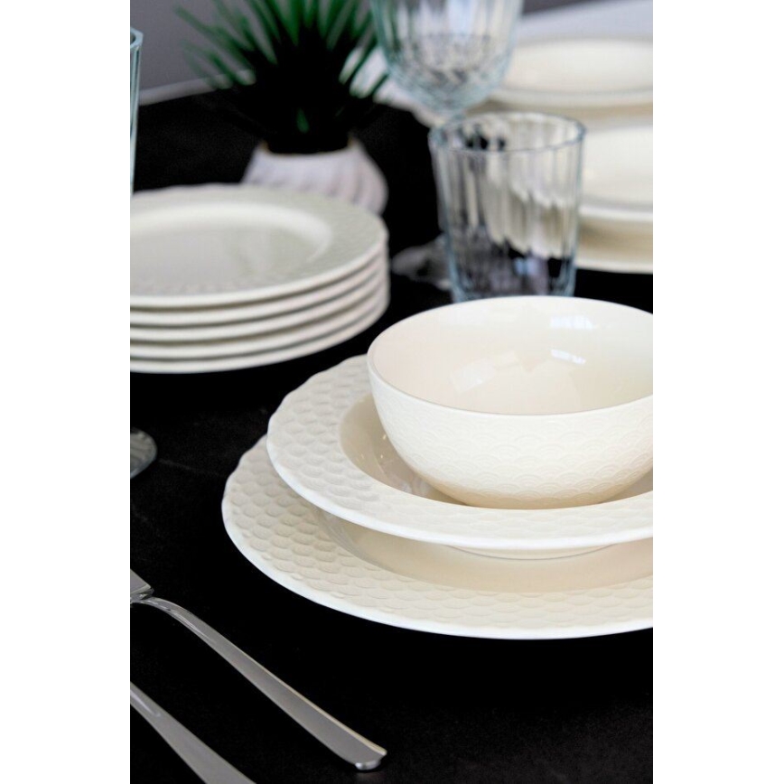 24 részes étkészlet fehér/porcelán