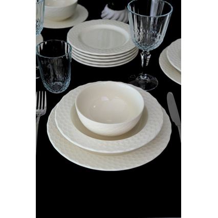 24 részes étkészlet fehér/porcelán