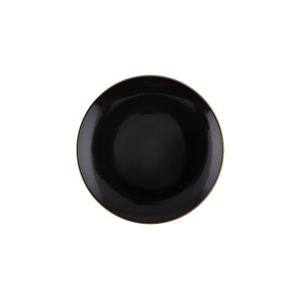 24 részes étkészlet fekete/arany/kőkerámia