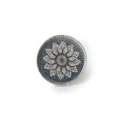 24 részes étkészlet kék/krém/kőkerámia